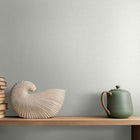Uni Grey Boho Fine Linen Wallpaper by Galerie