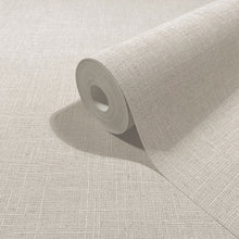 Uni Beige Boho Fine Linen Wallpaper by Galerie