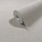 Uni Beige & Grey Boho Fine Linen Wallpaper by Galerie