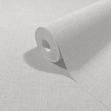 Uni Grey Boho Fine Linen Wallpaper by Galerie