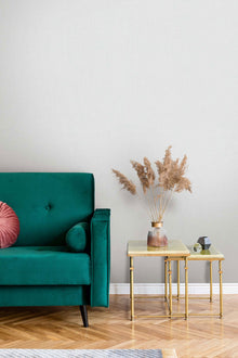 Uni Grey Boho Fine Linen Wallpaper by Galerie