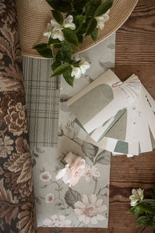 3574 Laura´s Cottage Light Green Cottage Garden Wallpaper by Boråstapeter