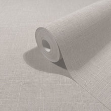 Uni Beige & Brown Boho Fine Linen Wallpaper by Galerie