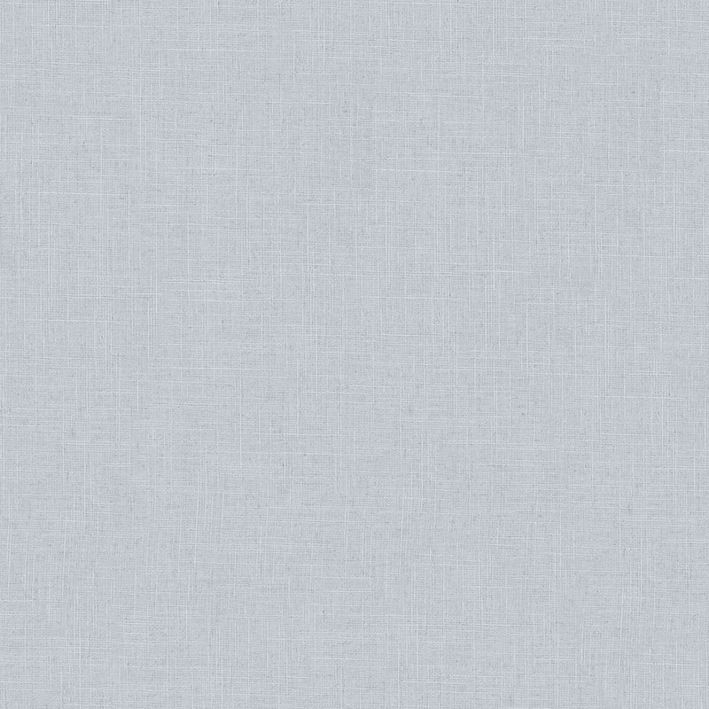 Uni Blue & White Boho Fine Linen Wallpaper by Galerie