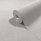 Uni Beige & Grey Boho Fine Linen Wallpaper by Galerie