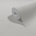 Uni Grey Boho Fine Linen Wallpaper by Galerie