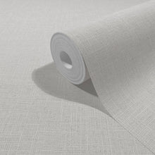 Uni Grey Boho Fine Linen Wallpaper by Galerie