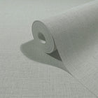 Uni Green & Grey Boho Fine Linen Wallpaper by Galerie