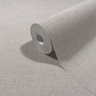 Uni Brown Boho Fine Linen Wallpaper by Galerie