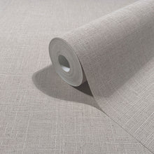 Uni Brown Boho Fine Linen Wallpaper by Galerie