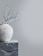 Uni Grey Boho Fine Linen Wallpaper by Galerie