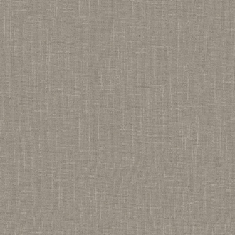 Uni Brown Boho Fine Linen Wallpaper by Galerie
