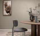Uni Brown Boho Fine Linen Wallpaper by Galerie