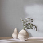 Uni Grey Boho Fine Linen Wallpaper by Galerie