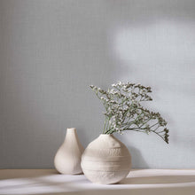 Uni Grey Boho Fine Linen Wallpaper by Galerie