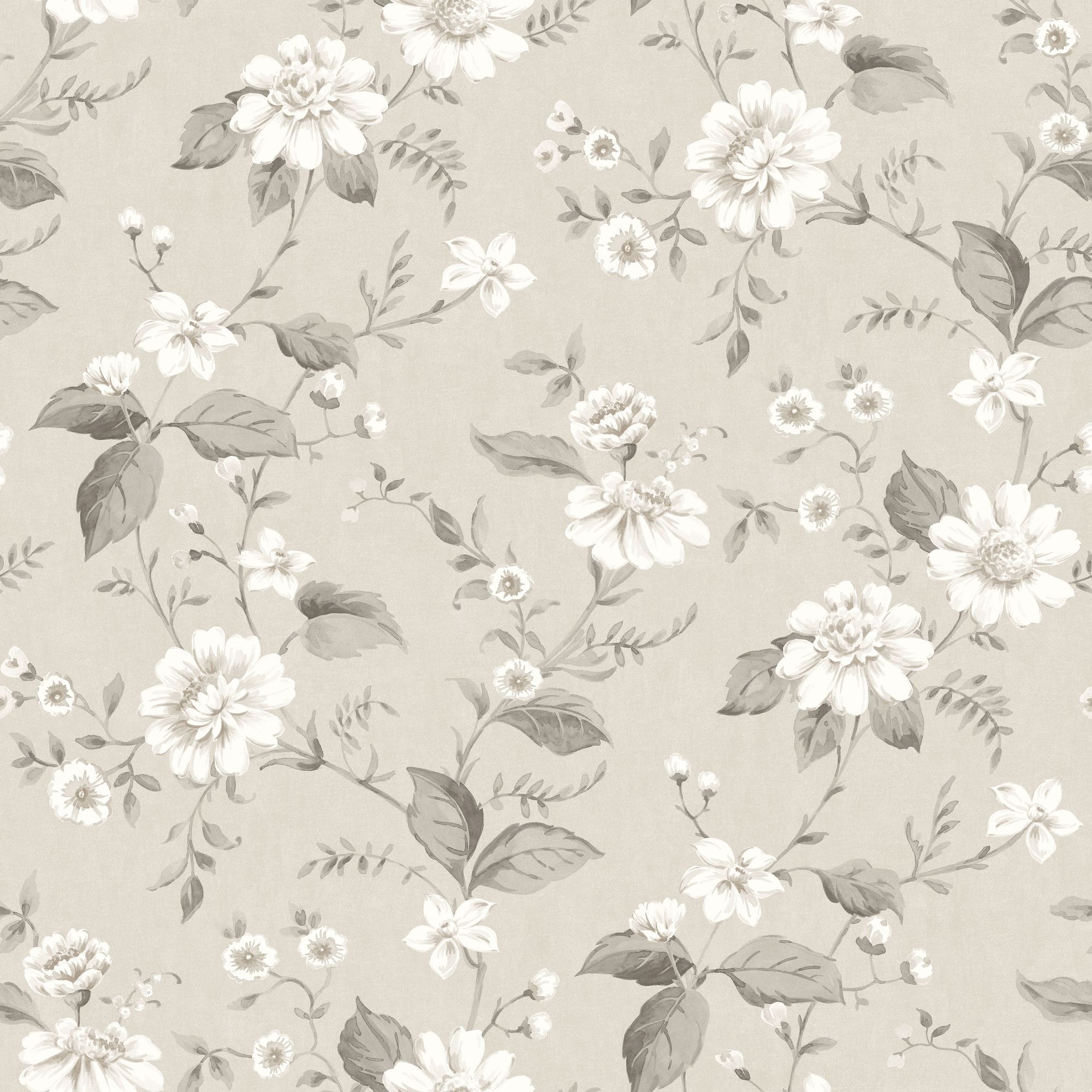 3575 Laura´s Cottage Light Beige and Brown Cottage Garden Wallpaper by Boråstapeter