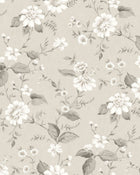 3575 Laura´s Cottage Light Beige and Brown Cottage Garden Wallpaper by Boråstapeter
