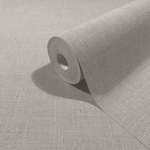 Uni Brown Boho Fine Linen Wallpaper by Galerie