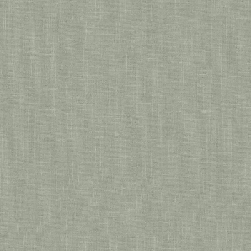 Uni Green Boho Fine Linen Wallpaper by Galerie