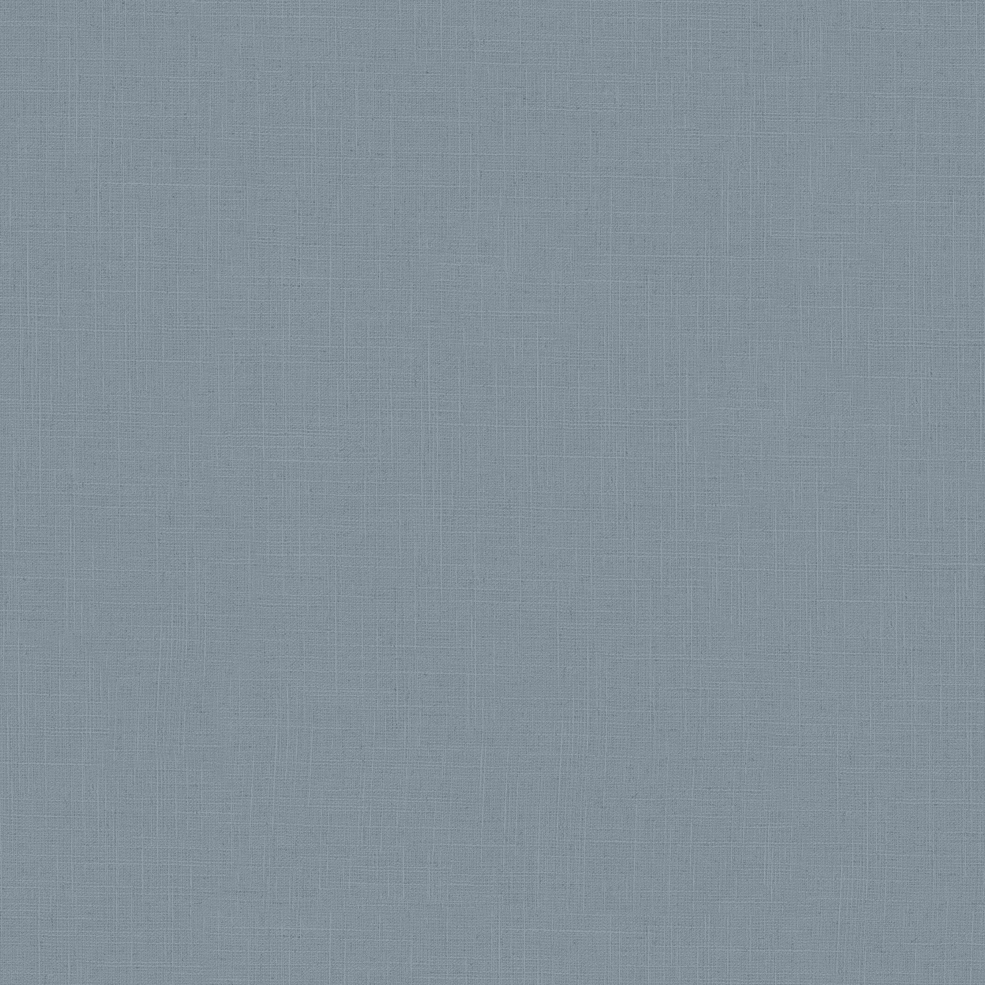 Uni Blue Boho Fine Linen Wallpaper by Galerie