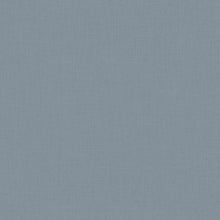 Uni Blue Boho Fine Linen Wallpaper by Galerie