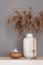 Uni Purple Boho Fine Linen Wallpaper by Galerie