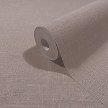 Uni Red Boho Fine Linen Wallpaper by Galerie