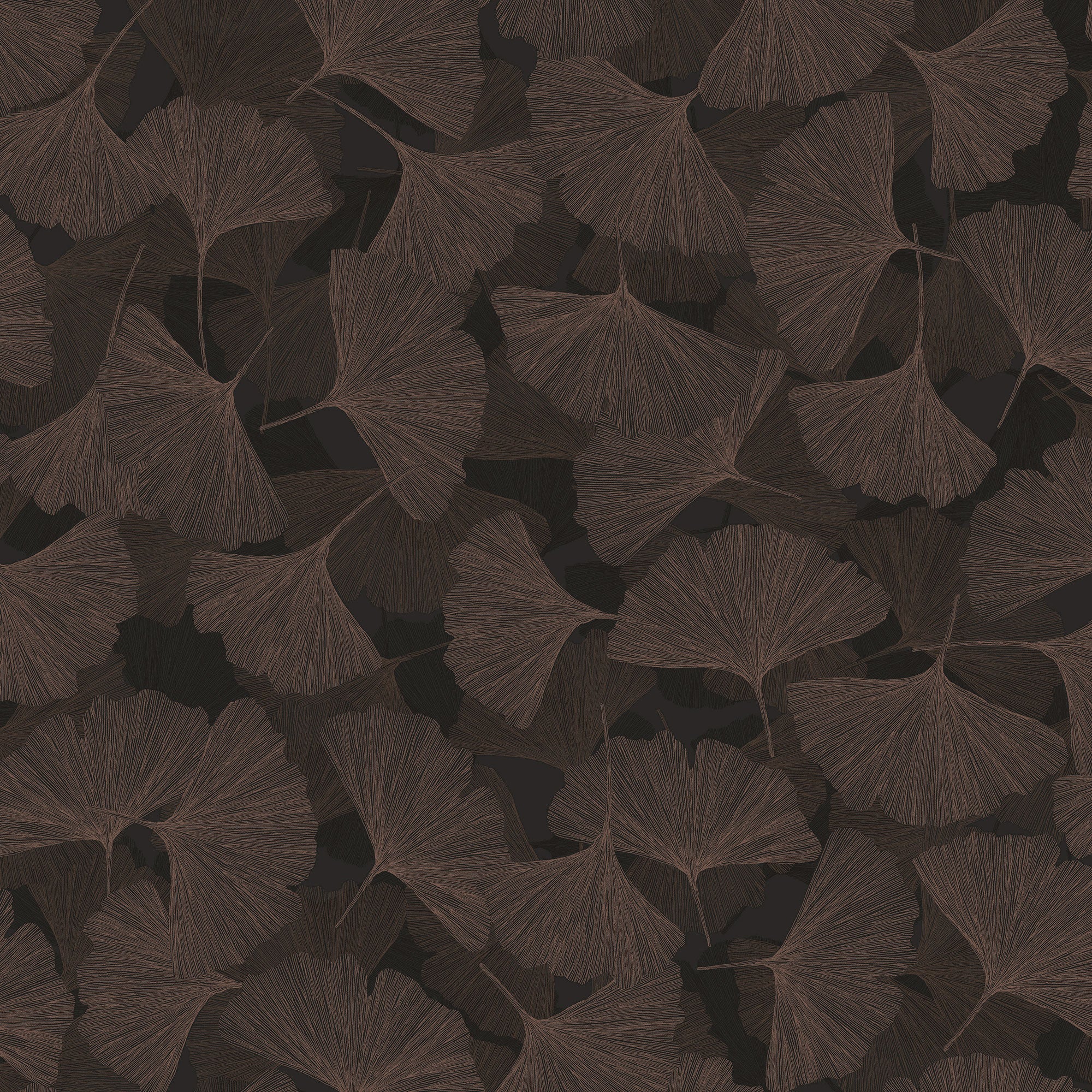 Floral Brown Boho Fine Linen Wallpaper by Galerie