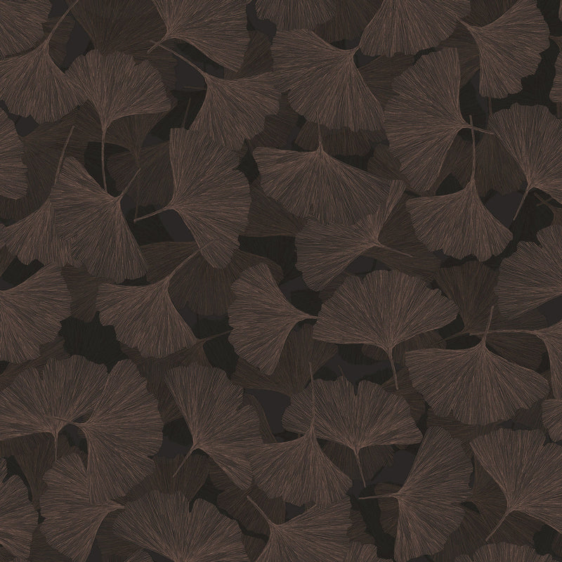 Floral Brown Boho Fine Linen Wallpaper by Galerie