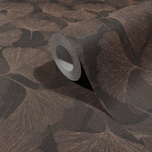 Floral Brown Boho Fine Linen Wallpaper by Galerie
