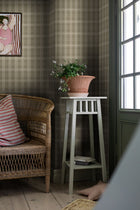 3577 Tailor´s Tweed Dark Green Cottage Garden Wallpaper by Boråstapeter