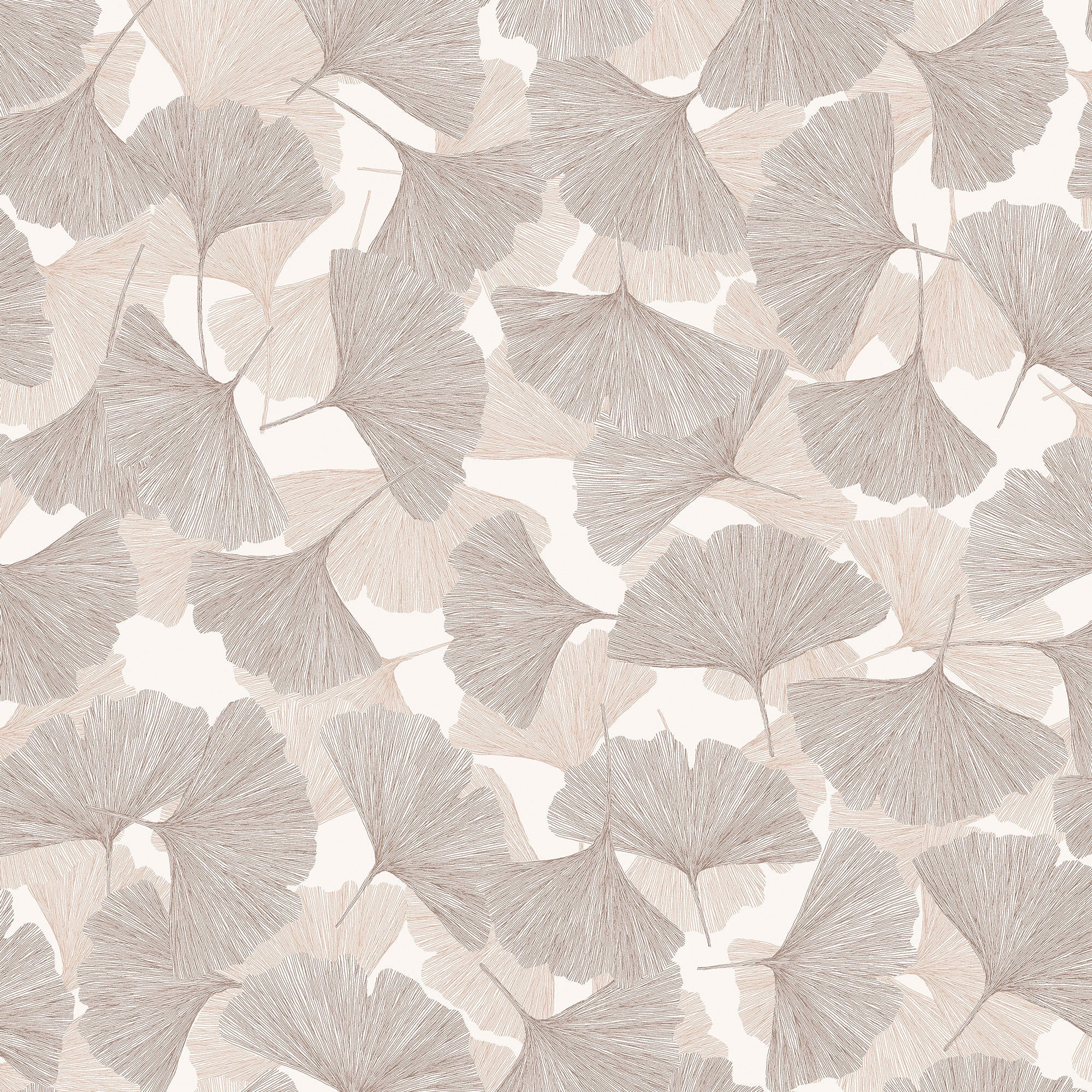Floral Beige & Brown Boho Fine Linen Wallpaper by Galerie