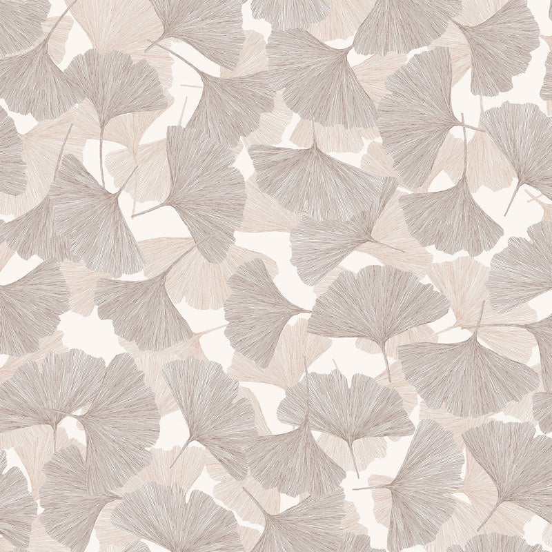 Floral Beige & Brown Boho Fine Linen Wallpaper by Galerie