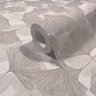 Floral Beige & Brown Boho Fine Linen Wallpaper by Galerie