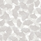 Floral Grey & White Boho Fine Linen Wallpaper by Galerie