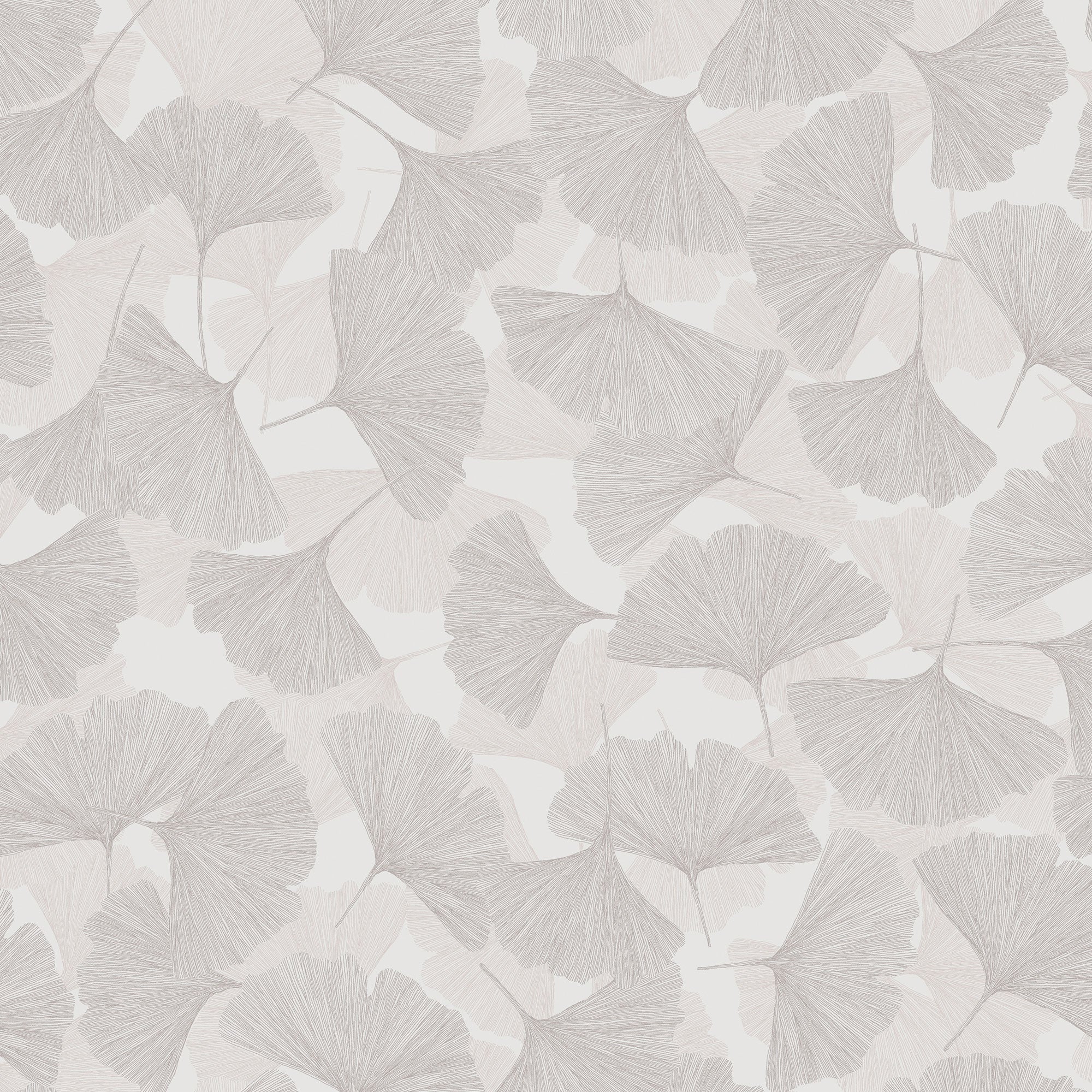 Floral Grey & Beige Boho Fine Linen Wallpaper by Galerie