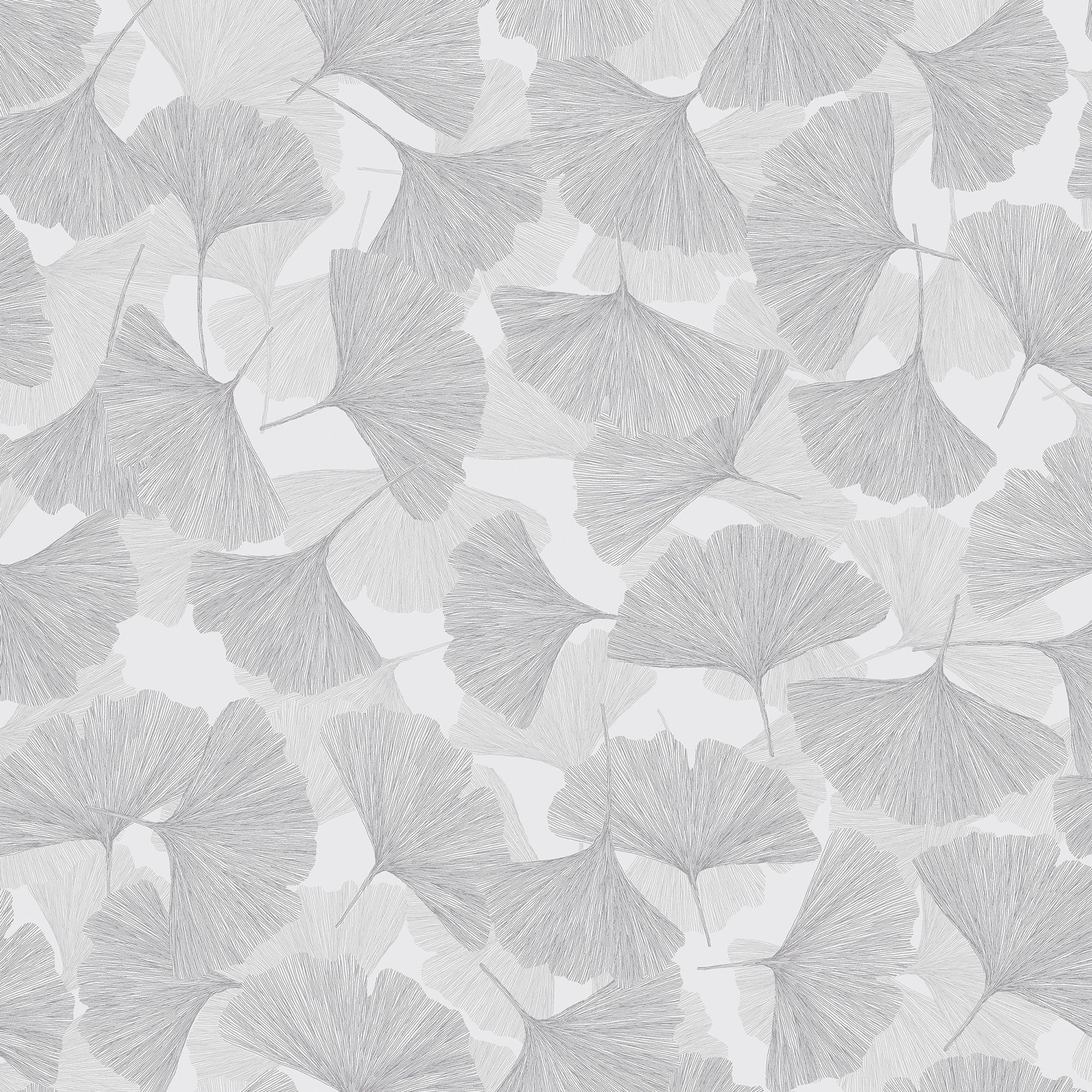 Floral Grey Boho Fine Linen Wallpaper by Galerie
