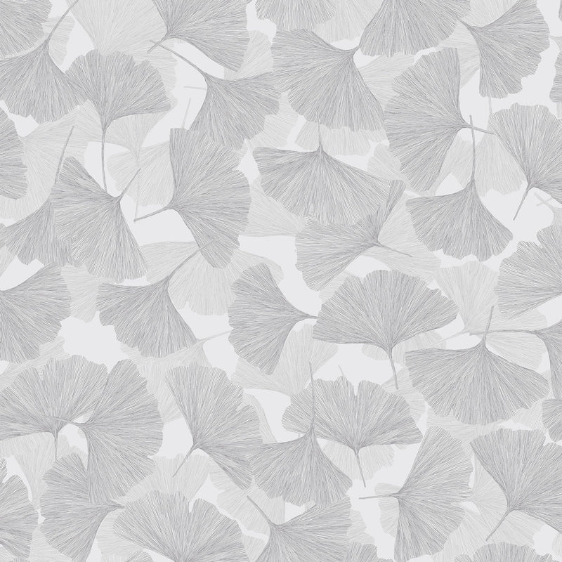 Floral Grey Boho Fine Linen Wallpaper by Galerie