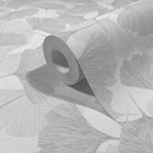 Floral Grey Boho Fine Linen Wallpaper by Galerie