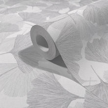 Floral Grey Boho Fine Linen Wallpaper by Galerie