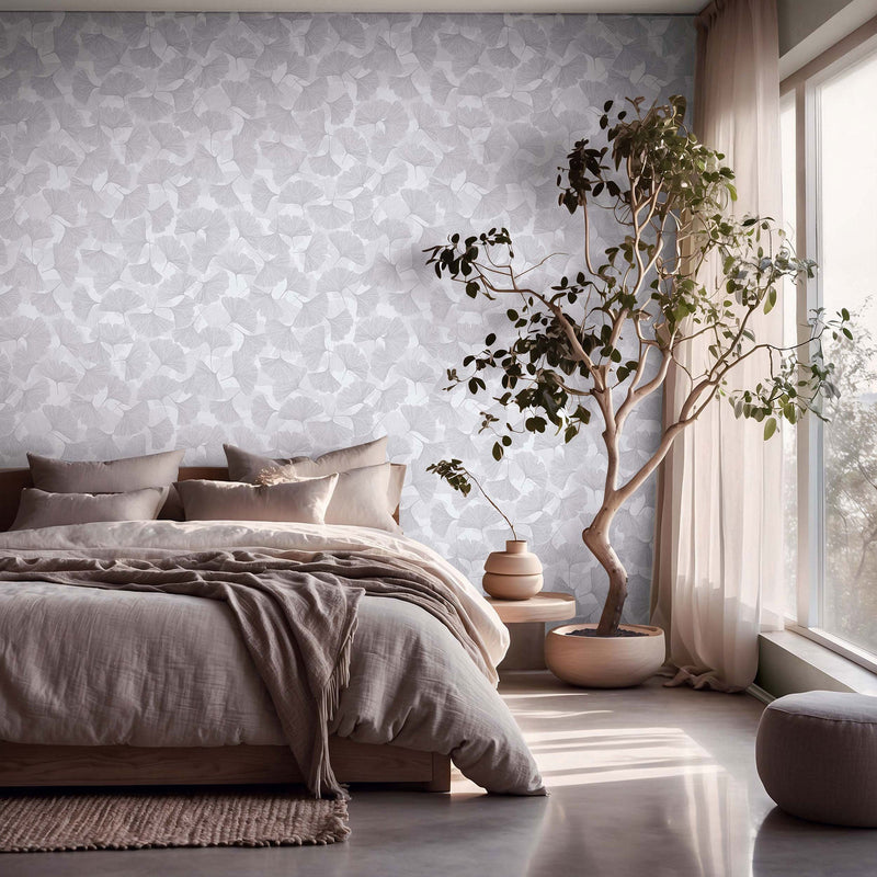 Floral Grey Boho Fine Linen Wallpaper by Galerie