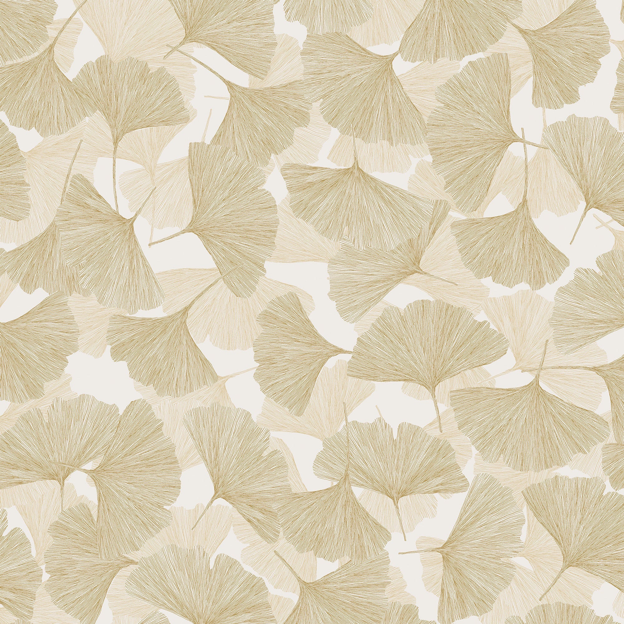 Floral Beige Boho Fine Linen Wallpaper by Galerie