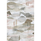 Graphically Green, Blue & Red Boho Fine Linen Wallpaper by Galerie