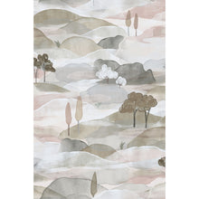 Graphically Green, Blue & Red Boho Fine Linen Wallpaper by Galerie