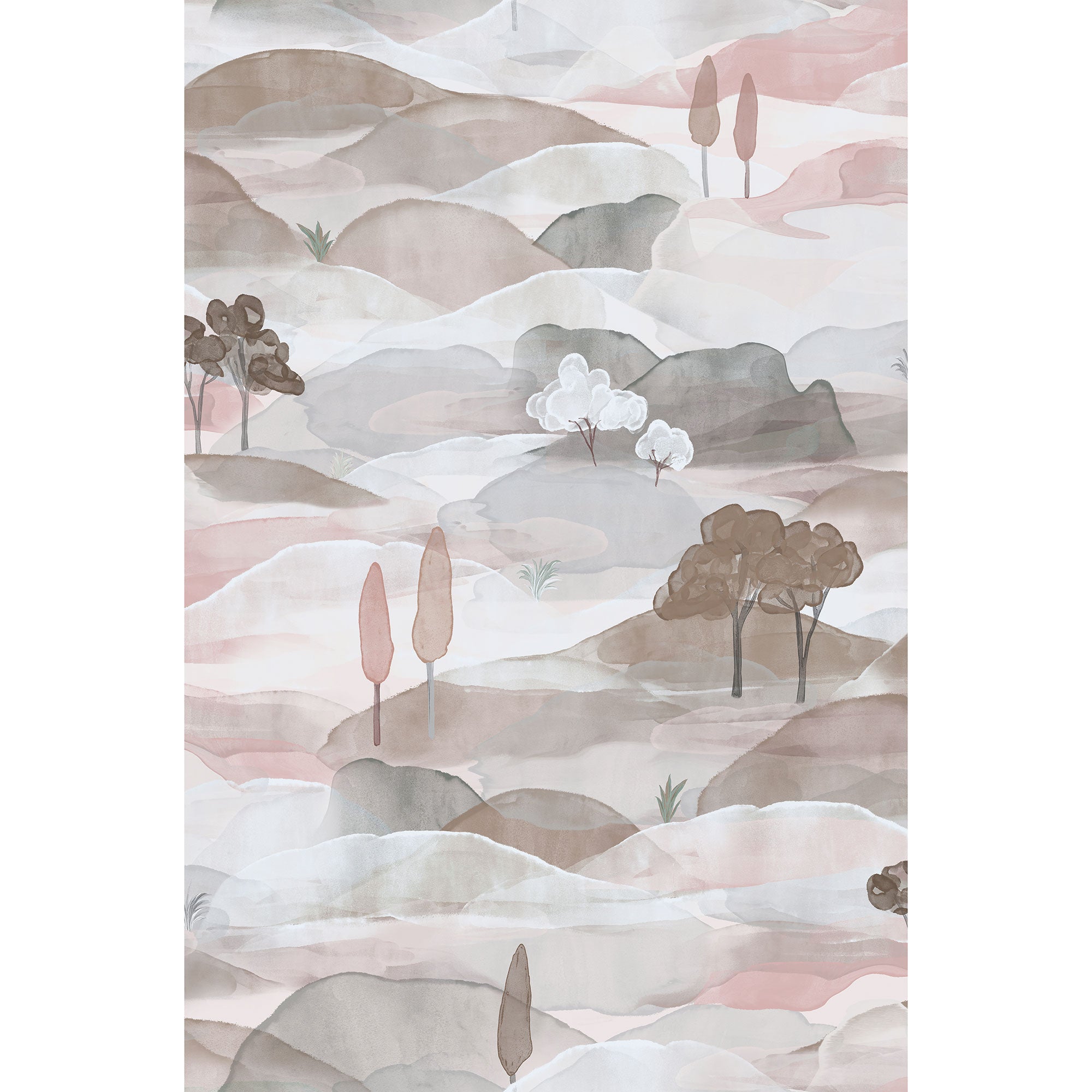 Graphically Blue & Red Boho Fine Linen Wallpaper by Galerie