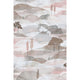 Graphically Blue & Red Boho Fine Linen Wallpaper by Galerie
