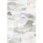 Graphically Grey & White Boho Fine Linen Wallpaper by Galerie