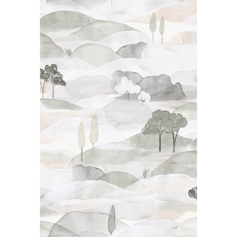 Graphically Grey & White Boho Fine Linen Wallpaper by Galerie