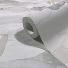 Graphically Grey & White Boho Fine Linen Wallpaper by Galerie