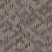 Holzoptik Brown Boho Fine Linen Wallpaper by Galerie